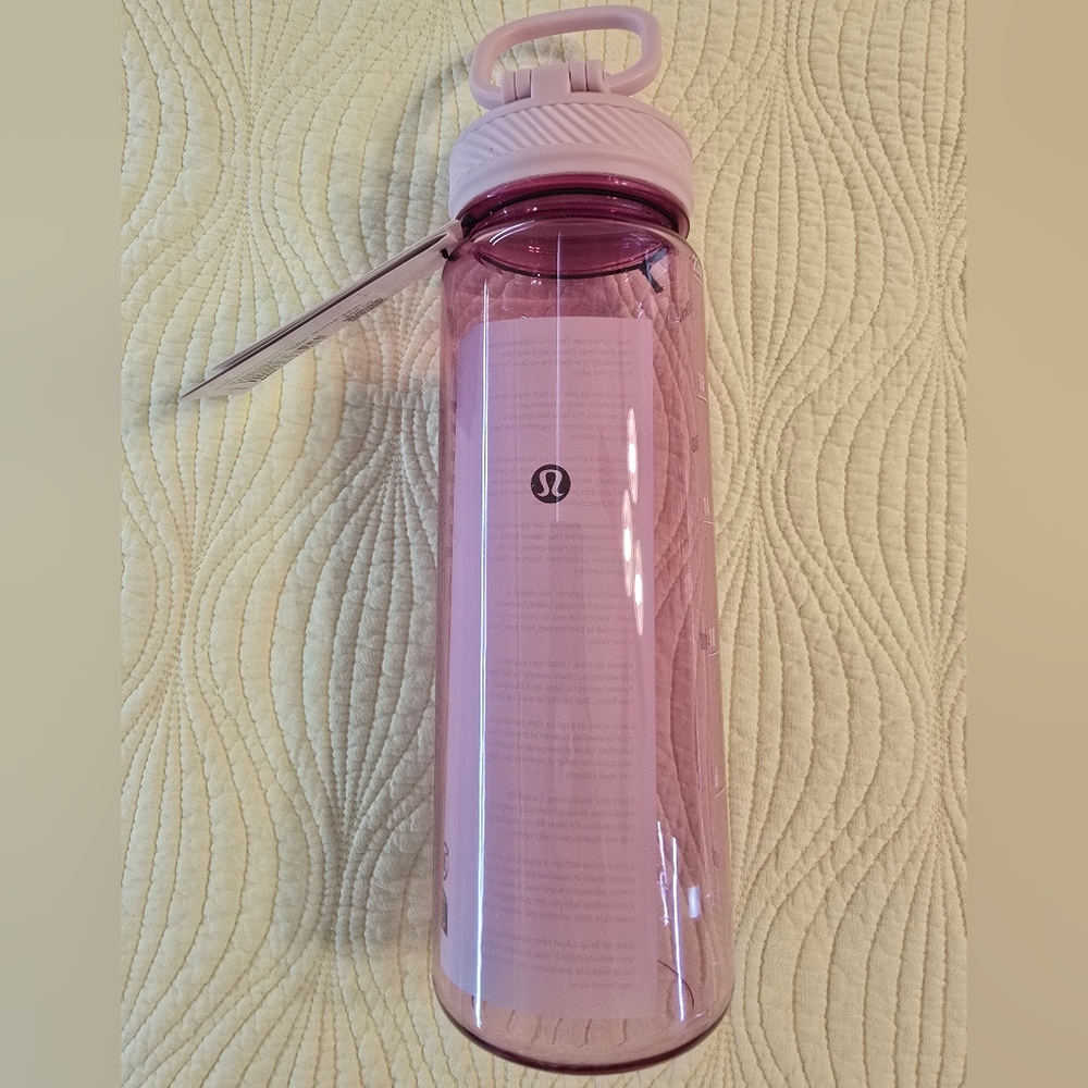 NWT Lululemon Athletica Back To Life Pink Water Bottle, 24 Oz - Picture 2 of 7